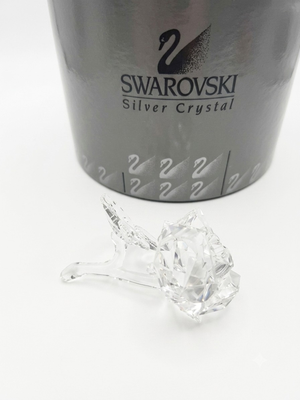 Swarovski Silver Crystal Rose Figurine - Clear Crystal